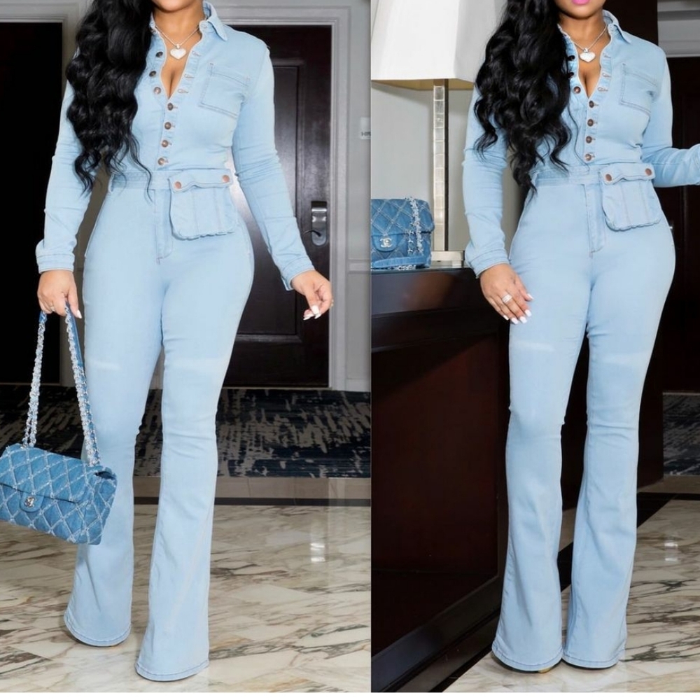 Light denim jumpsuit